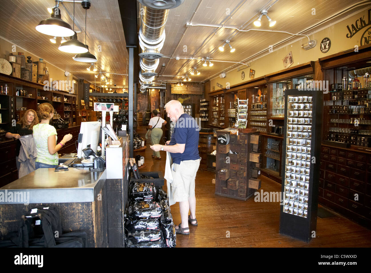 interior of jack daniels hardware store souvenir and gift shop Lynchburg , tennessee , usa Stock Photo