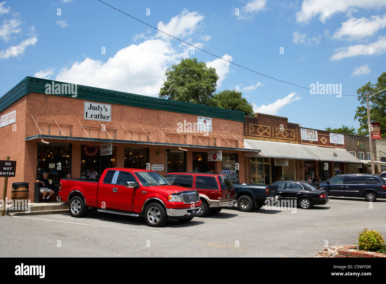 Lynchburg town square shops and stores tennessee , usa Stock Photo