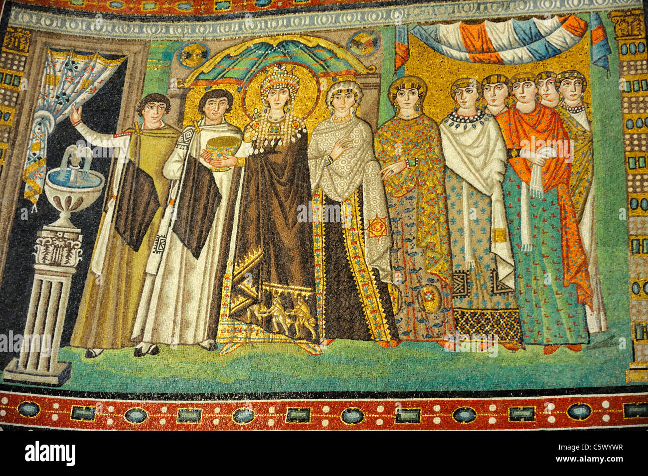 Mosaics in the Basilica di San Vitale in Ravenna Stock Photo