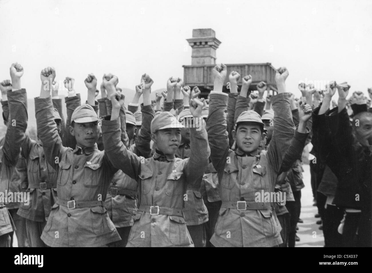 CHINESE NATIONALIST ARMY recruits in 1939 Stock Photo
