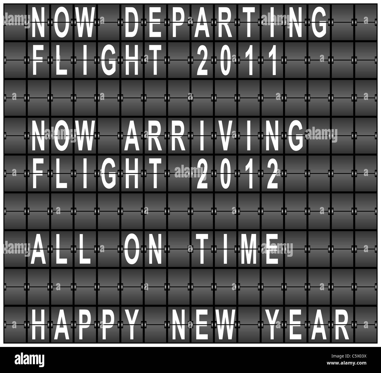 Happy New Year Airport Terminal Background Stock Photo