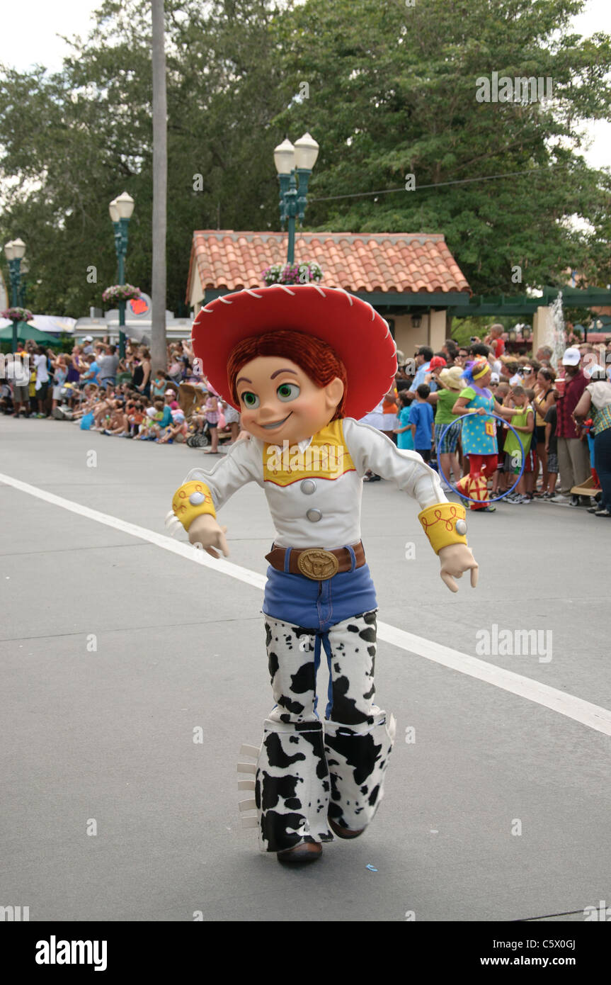 jessie toy story in disney's countdown to fun parade hollywood studios Stock Photo