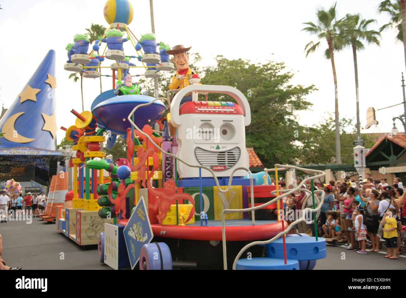 disney pixar countdown to fun parade walt disney world resort parks hollywood studios woody toy story Stock Photo