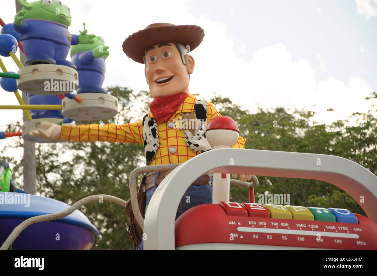 disney pixar countdown to fun parade walt disney world resort parks hollywood studios woody toy story Stock Photo