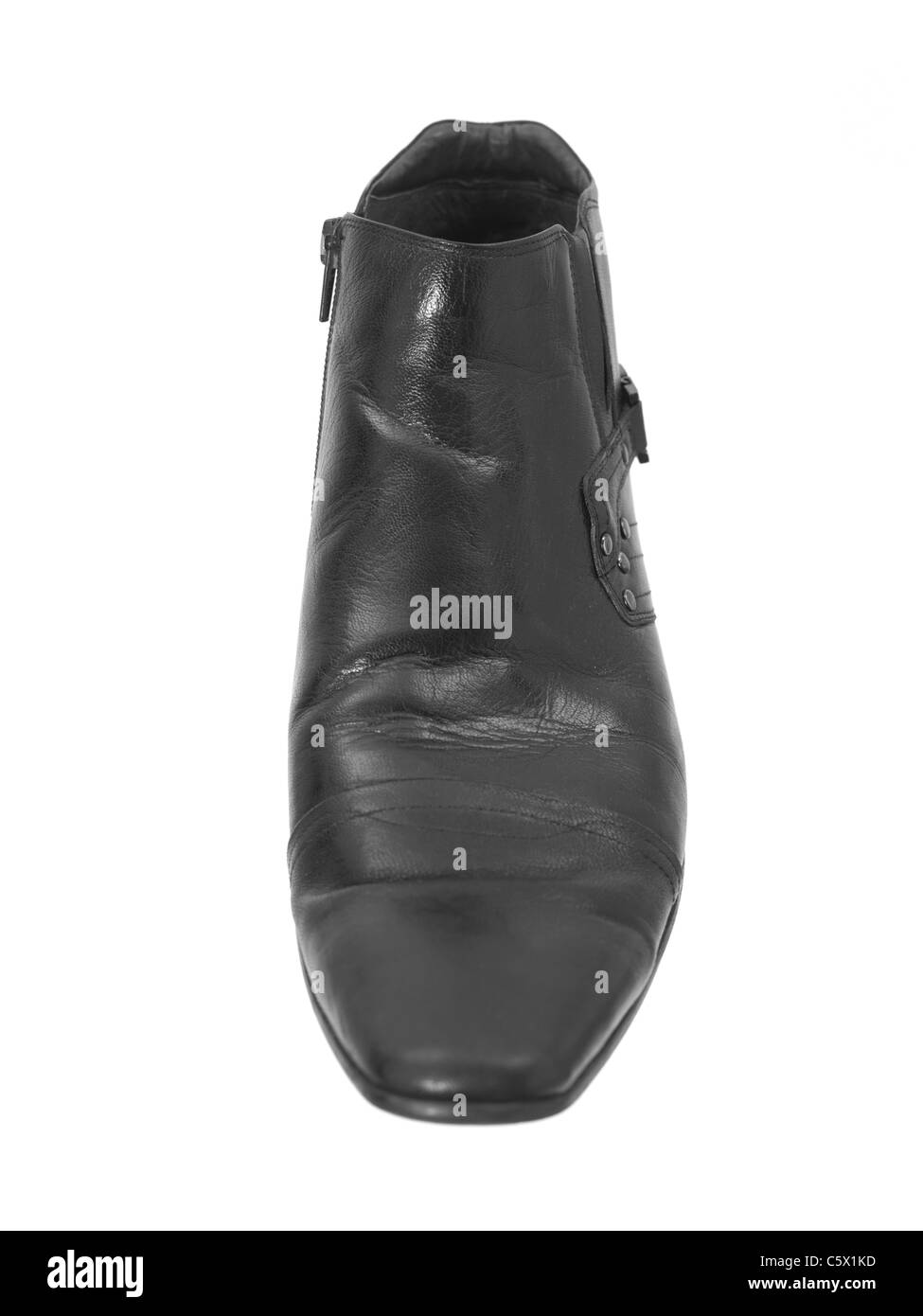 Modern boots isolated against a white background Stock Photo - Alamy