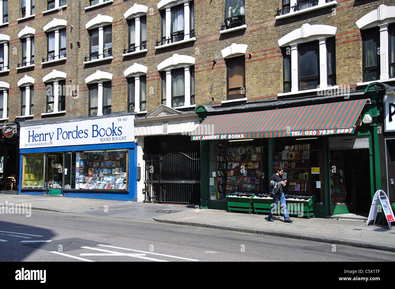 Bookshops on Charing Cross Road, Covent Garden, City of Westminster, London, Greater London, England, United Kingdom Stock Photo