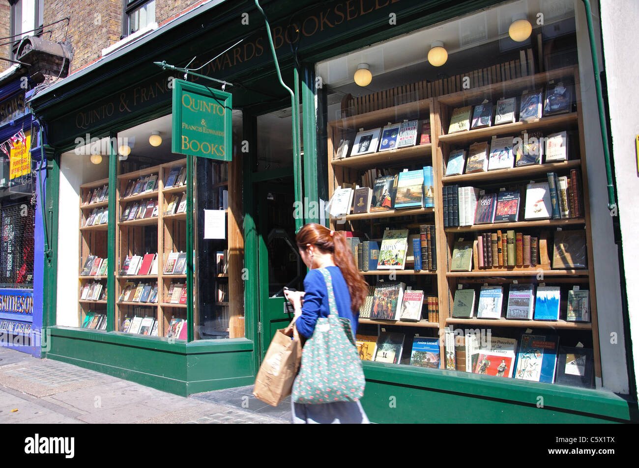 Quinto Books, Charing Cross Road, Covent Garden, City of Westminster, London, Greater London, England, United Kingdom Stock Photo