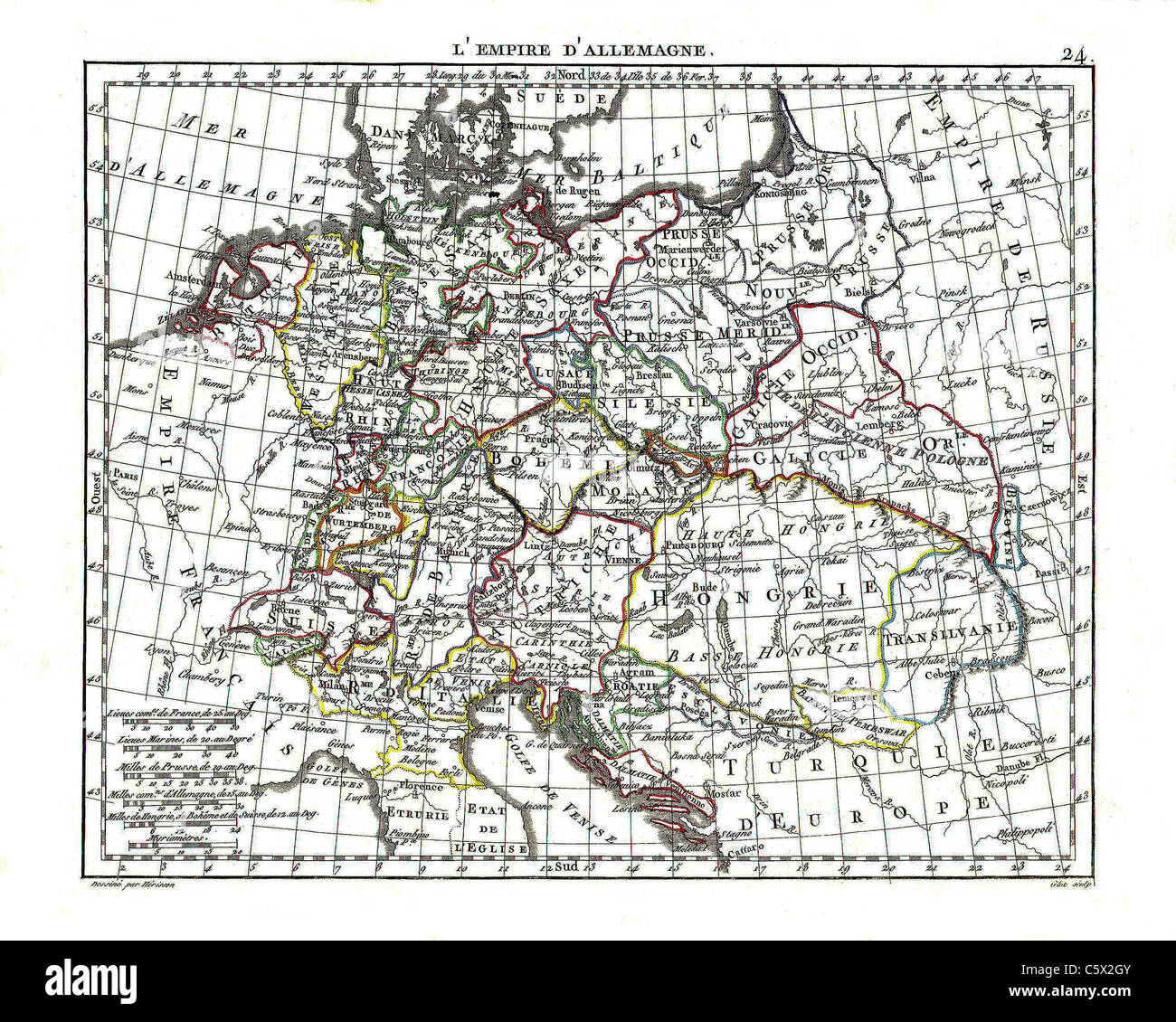 - 1806 atlas map by Eustache Herisson from Atlas Portatif, Contenant La Geographie Universelle Ancienne et Moderne Stock Photo