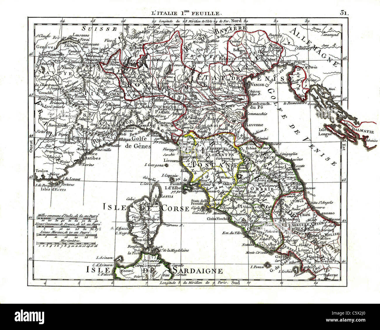 - 1806 atlas map by Eustache Herisson from Atlas Portatif, Contenant La Geographie Universelle Ancienne et Moderne Stock Photo