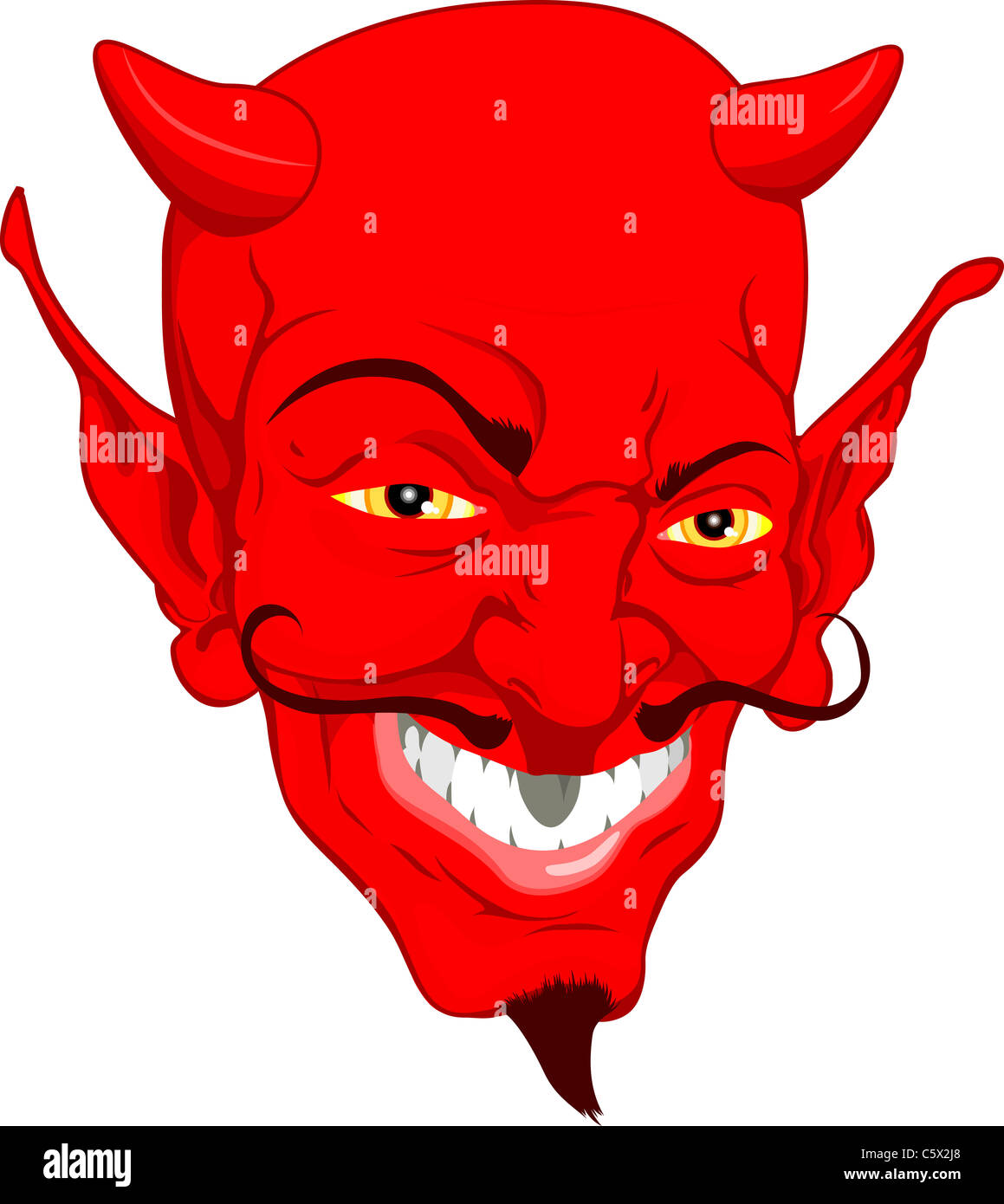 Red devil face illustration hi-res stock photography and images - Alamy