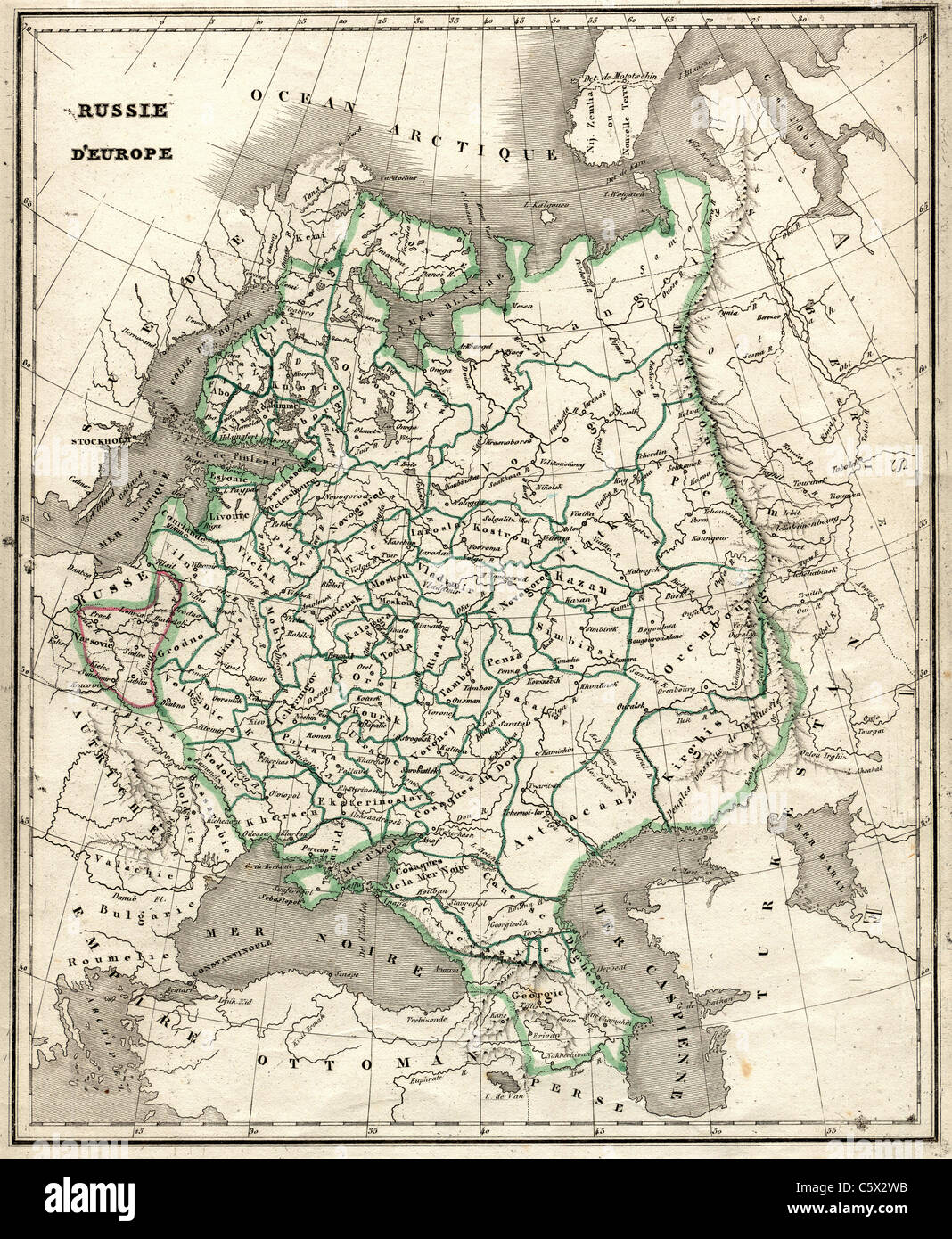 Atlas map of russia hi-res stock photography and images - Alamy