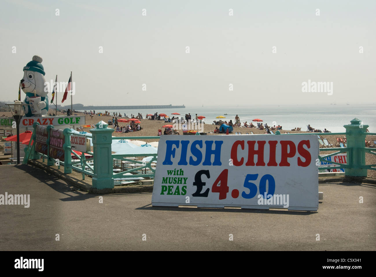Brighton seafront fish and chips hires stock photography and images