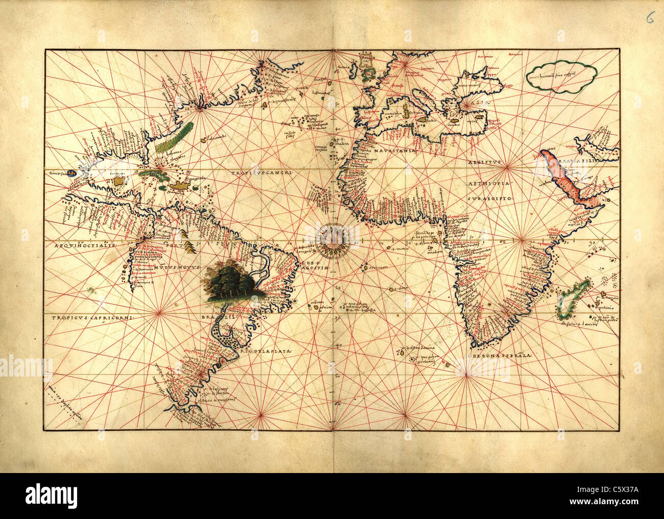 Atlantic Ocean 1456 Map 