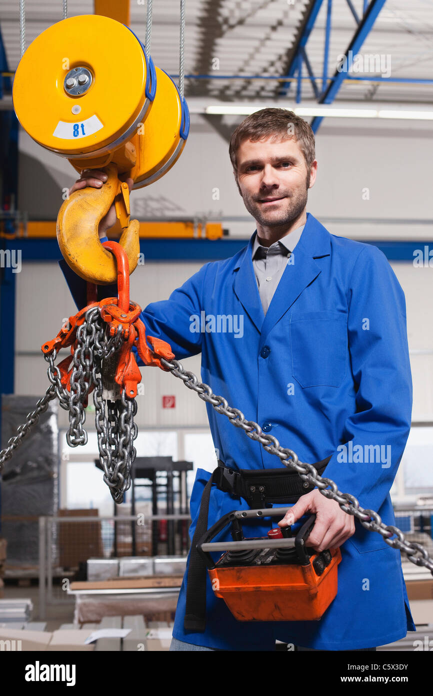 Machine Foreman Germany, Neukirch, Foreman working on machine, portrait Stock Photo - Alamy