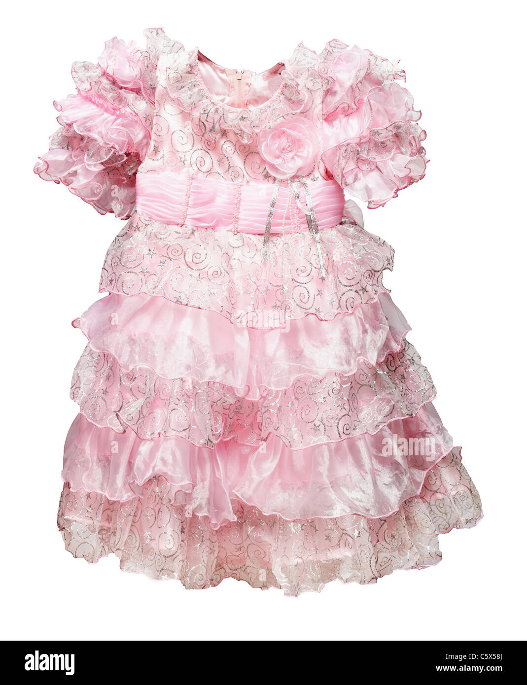 Pink dress small size isolated on white background Stock Photo Alamy