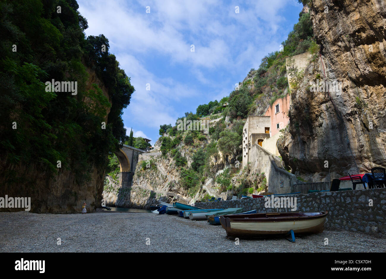 Italy, Amalfitana Coast, the Furore fjord Stock Photo
