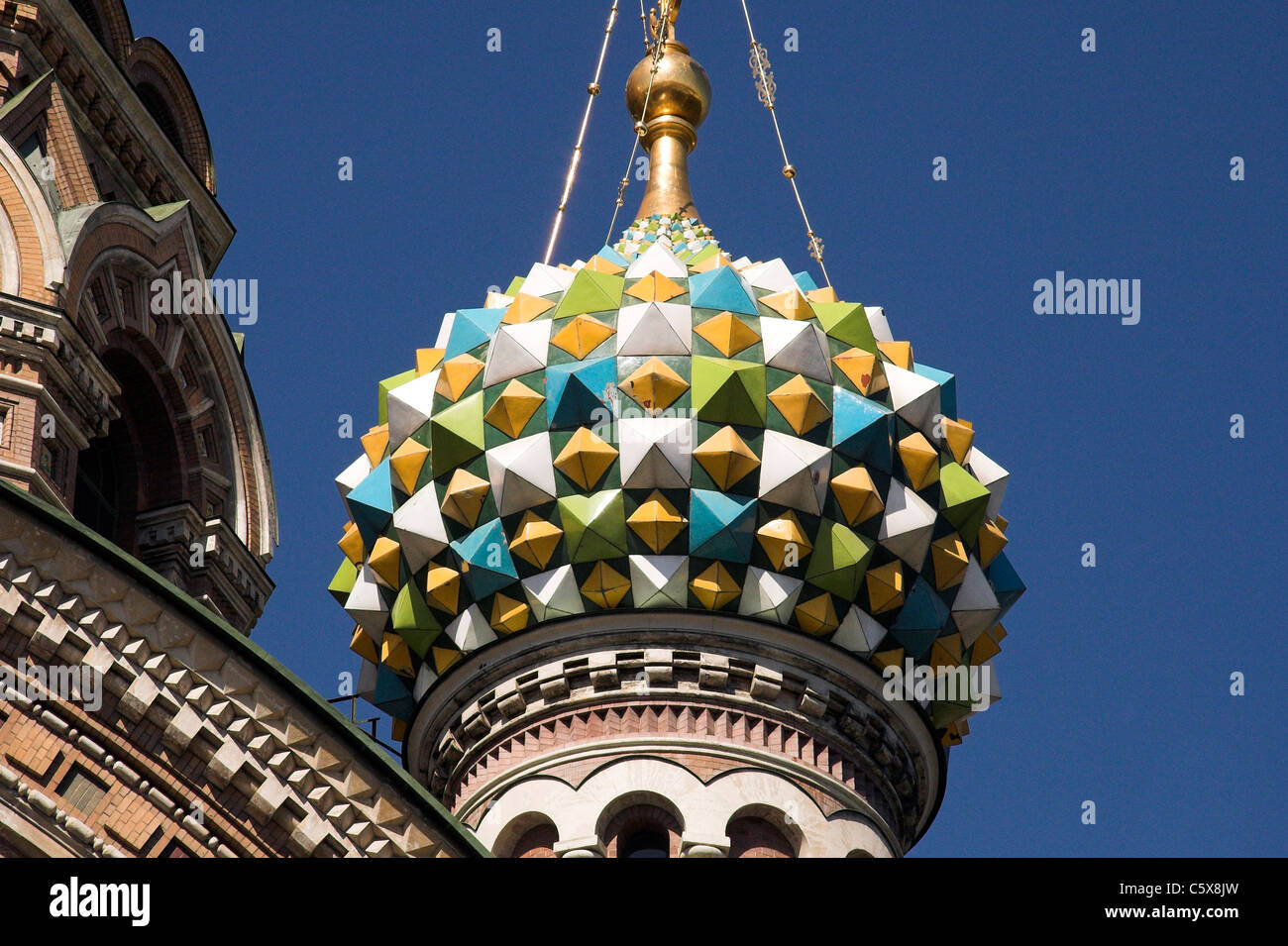Onion dome, architectural detail of the Church of the Saviour on