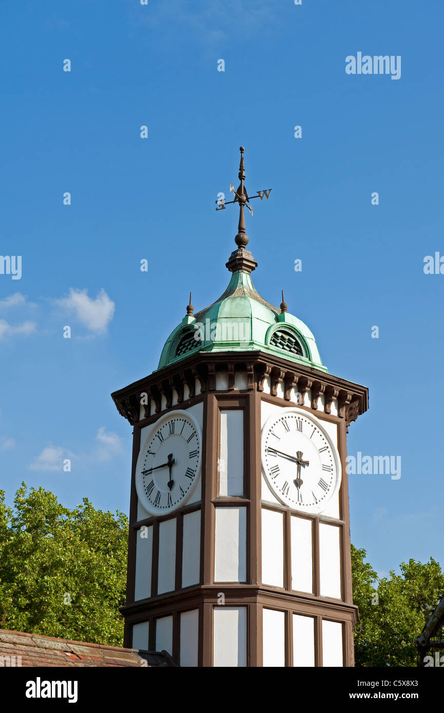 Clock tower at the entrance to London Zoo. Stock Photo