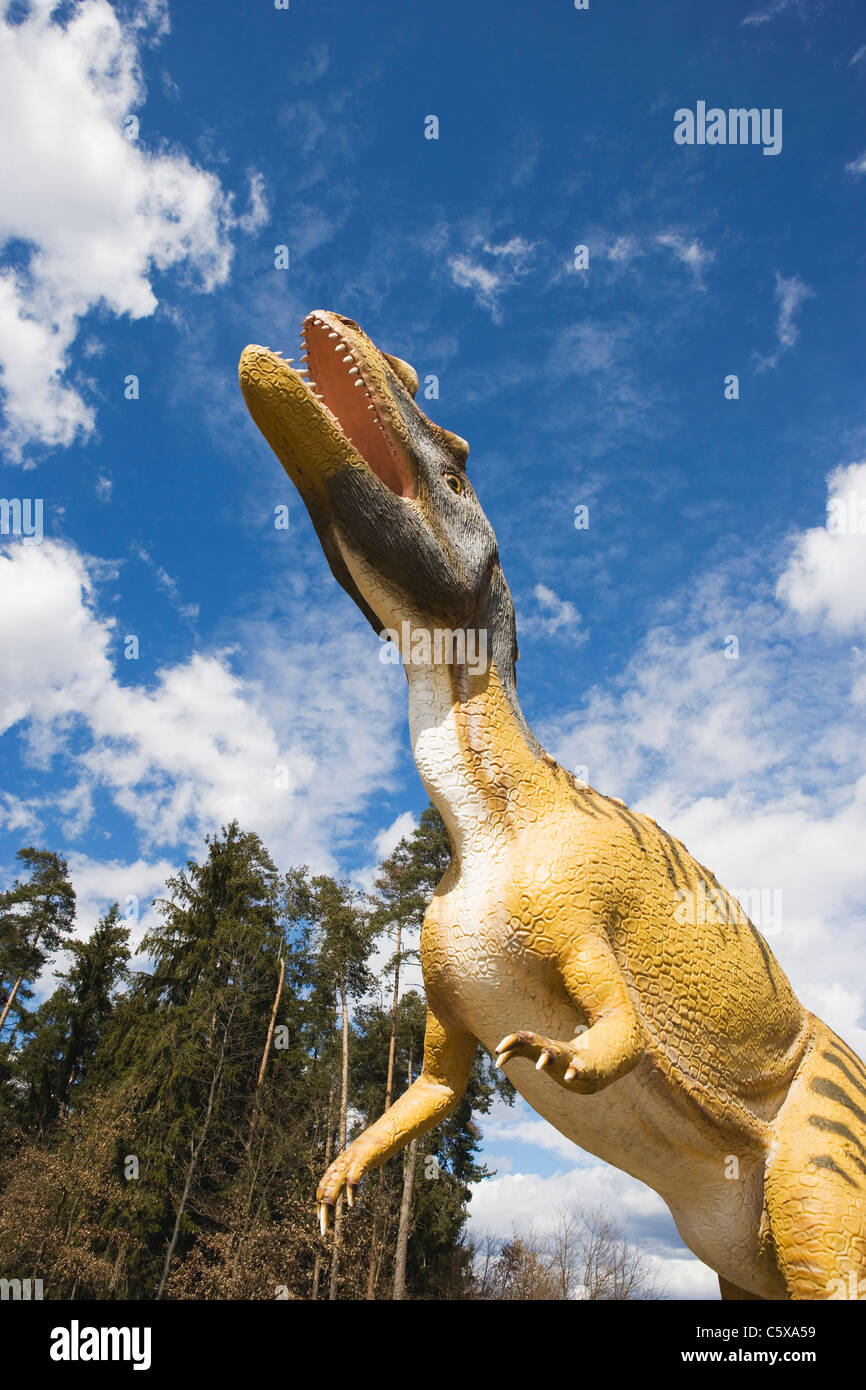 Saurian, Extinct species, Model, low angle view Stock Photo