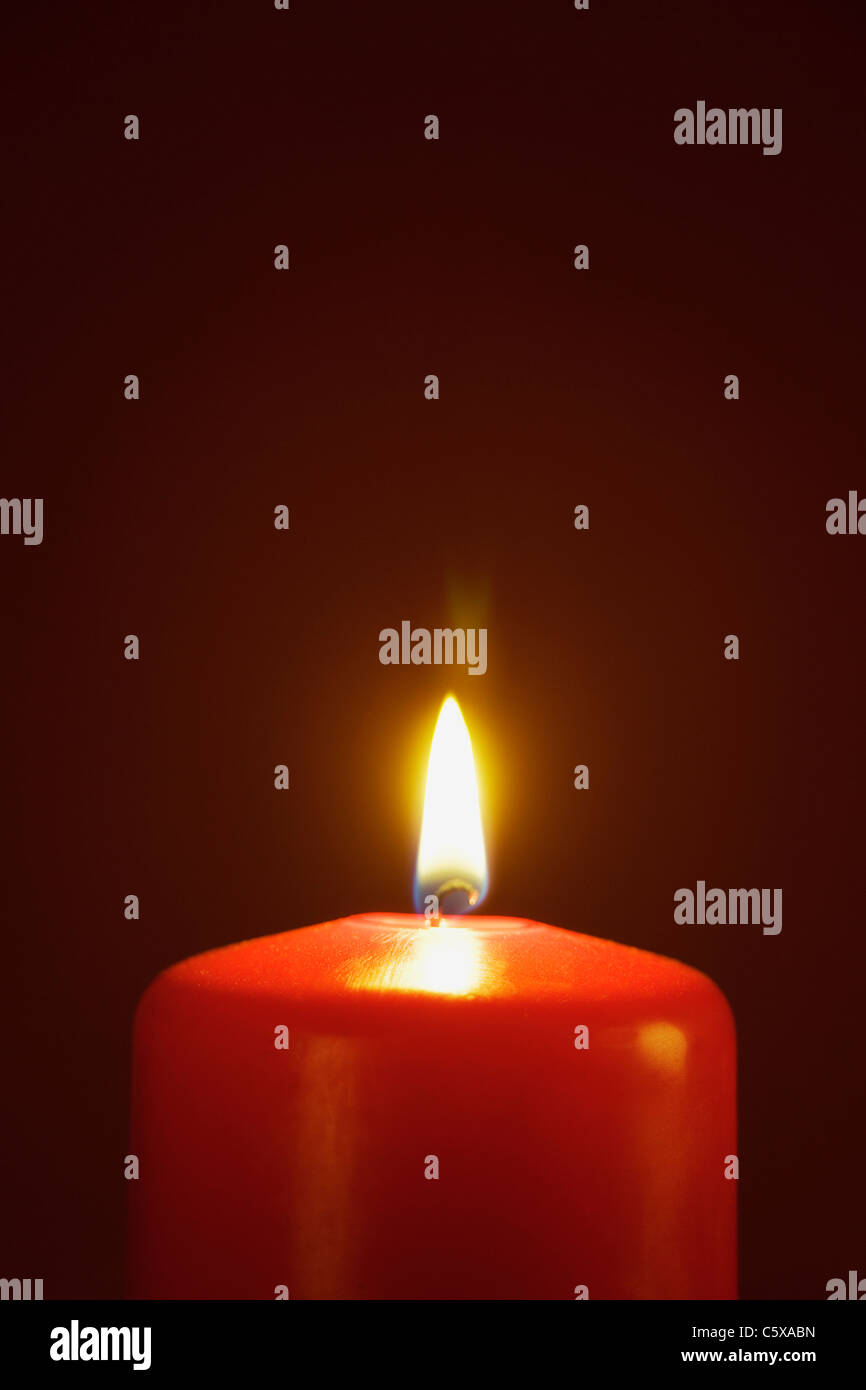 Candle burning, close up Stock Photo - Alamy