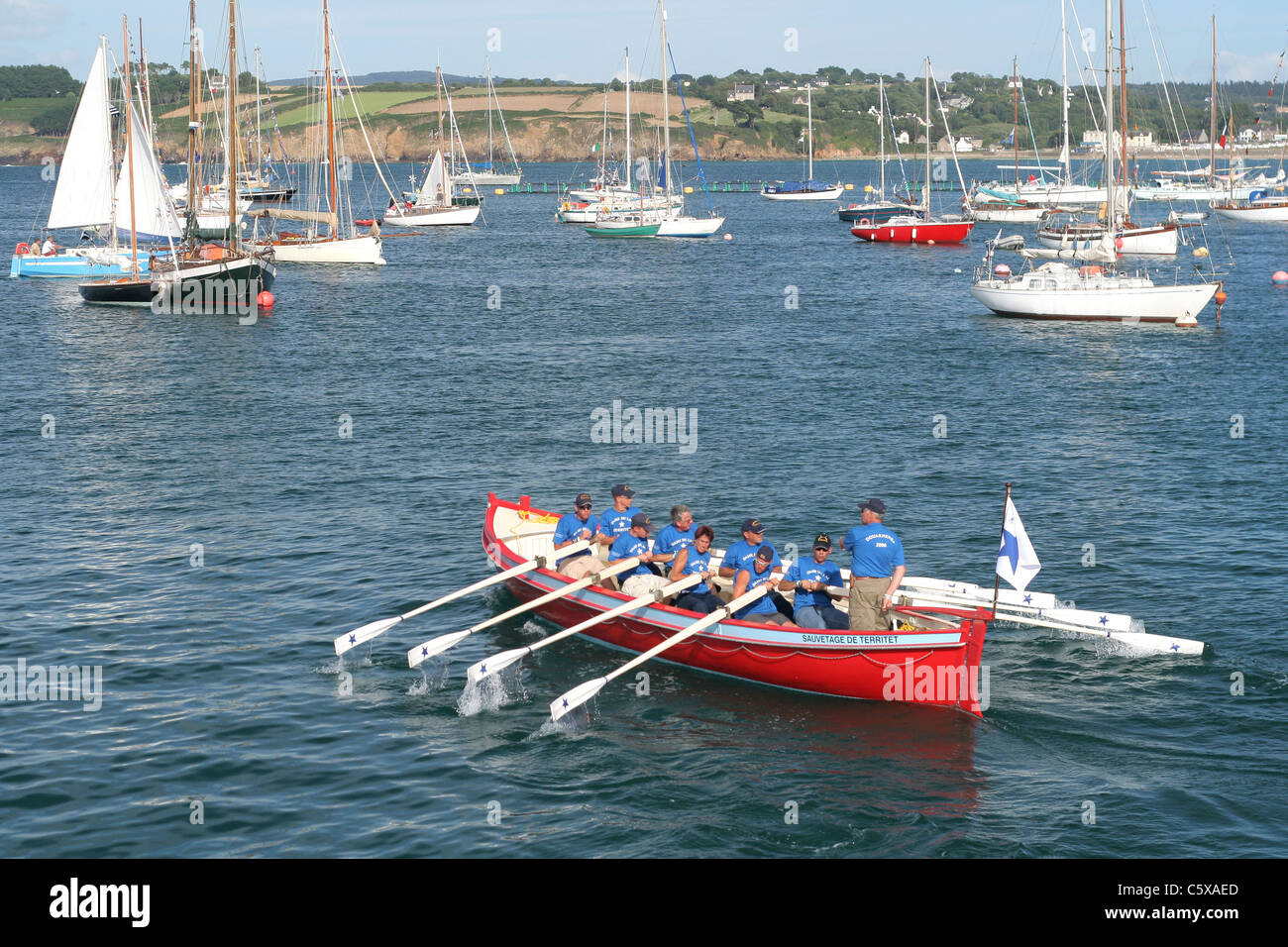 Swiss boat 'Sauvetage de Territet', mairitme event in Douarnenez (Brittany, France). Stock Photo