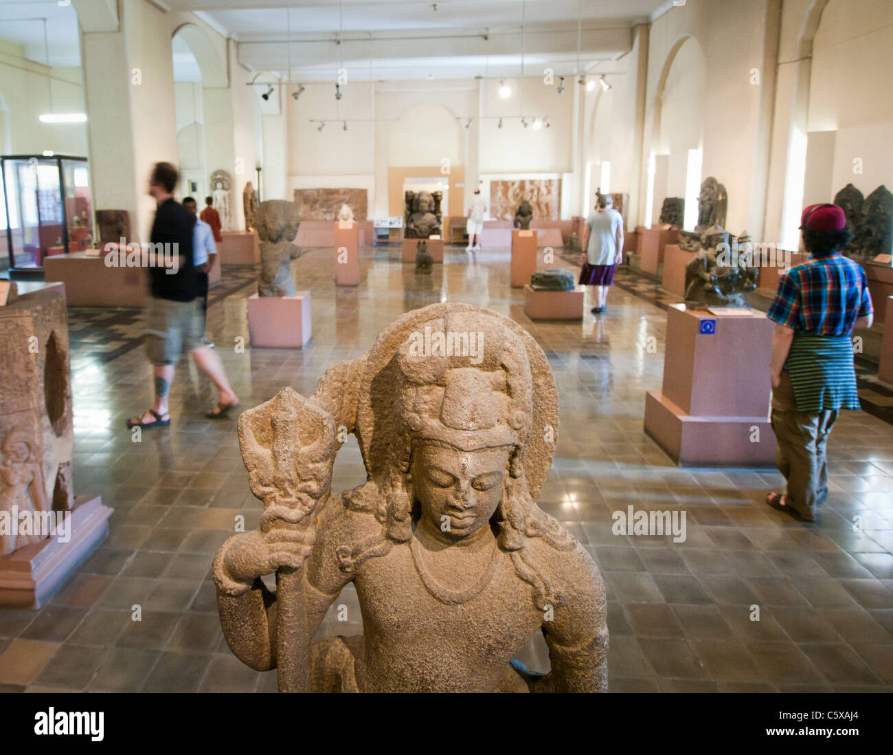The sculpture gallery inside the Chhatrapati Shivaji Maharaj Vastu Sangrahalaya museum in Mumbai India Stock Photo