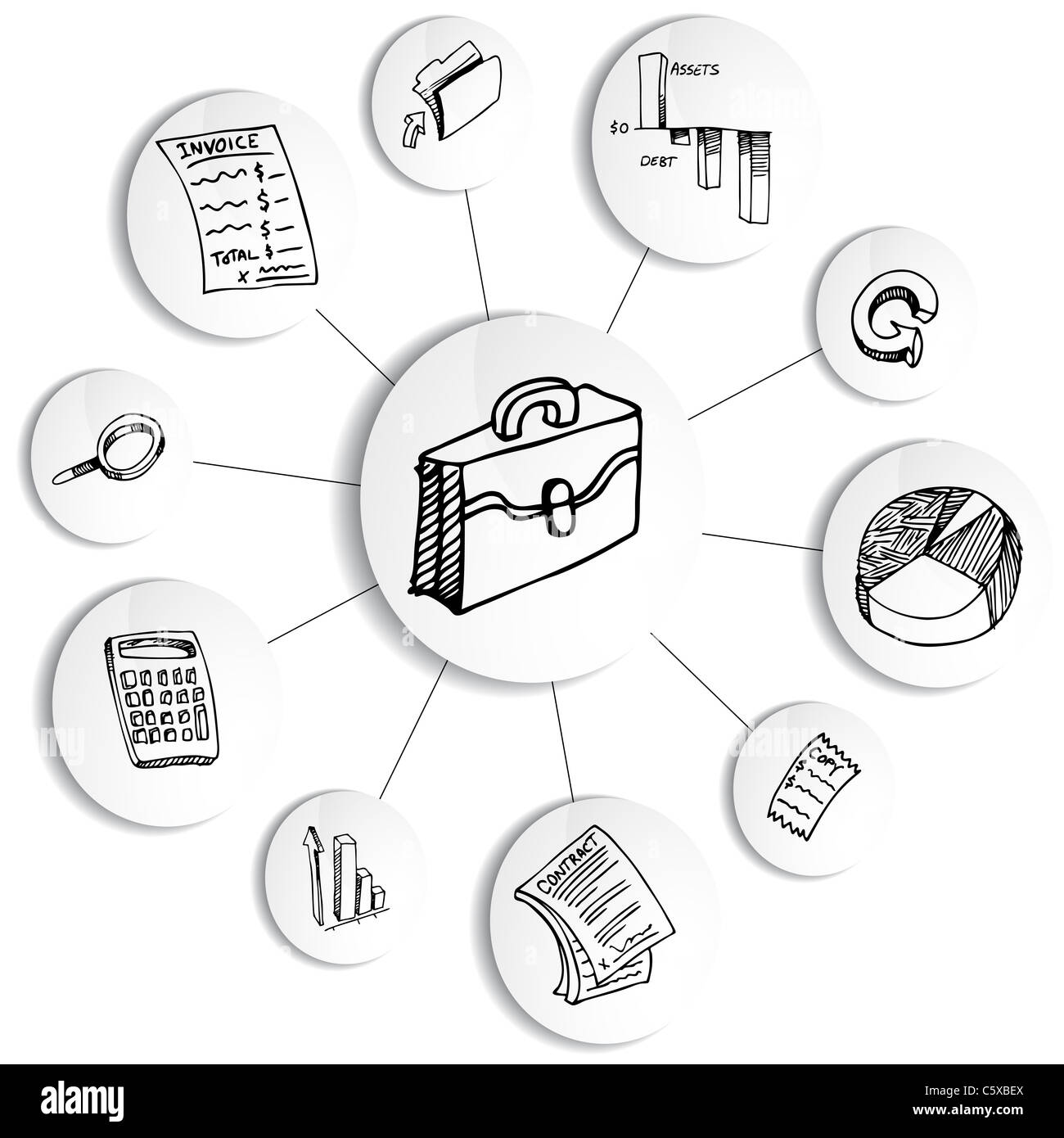 An image of a business financial accounting diagram wheel Stock Photo