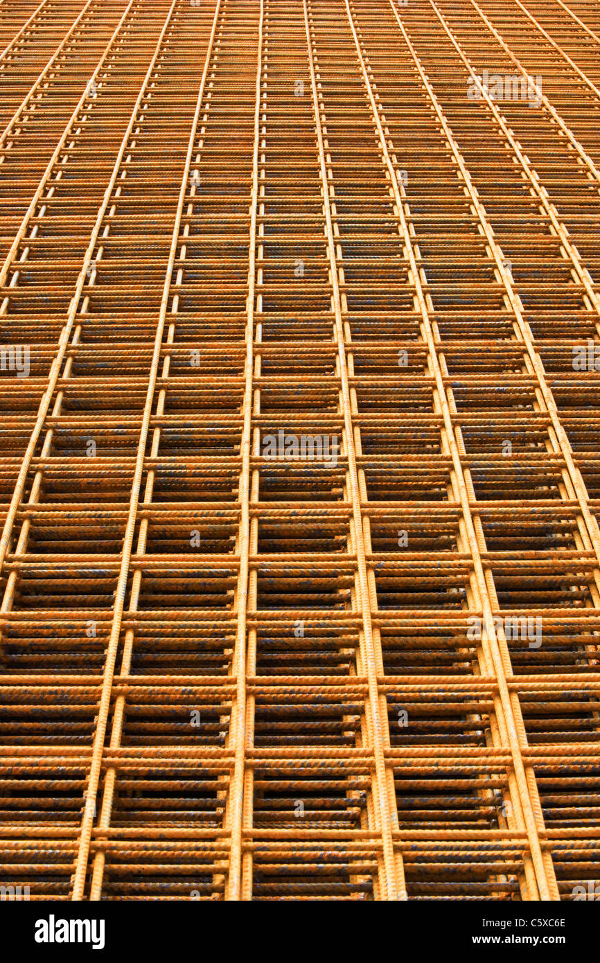 Construction steel, grid, full frame Stock Photo