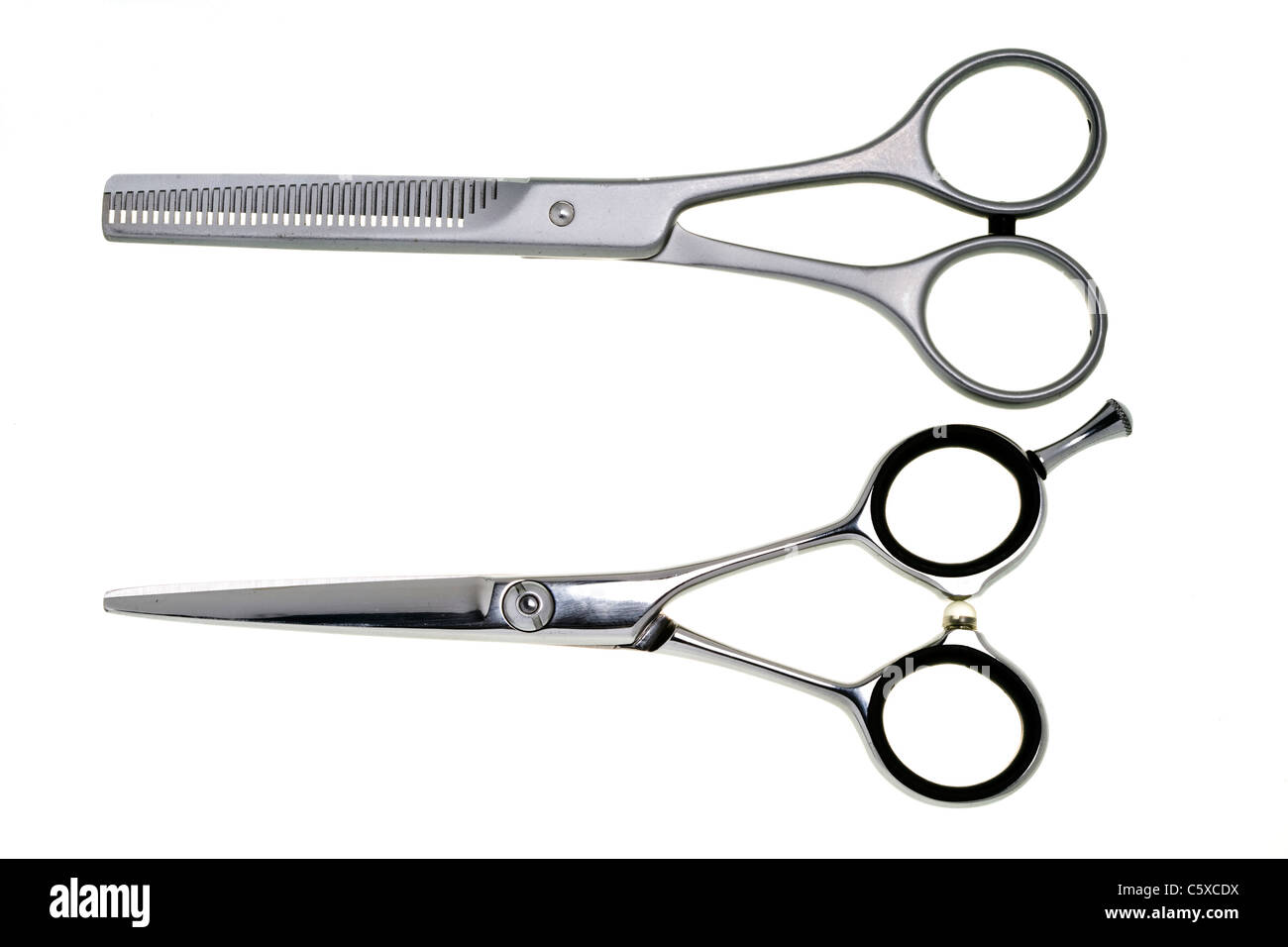 Special scissors for work of hairdresser, for hairstyle and for giving ...