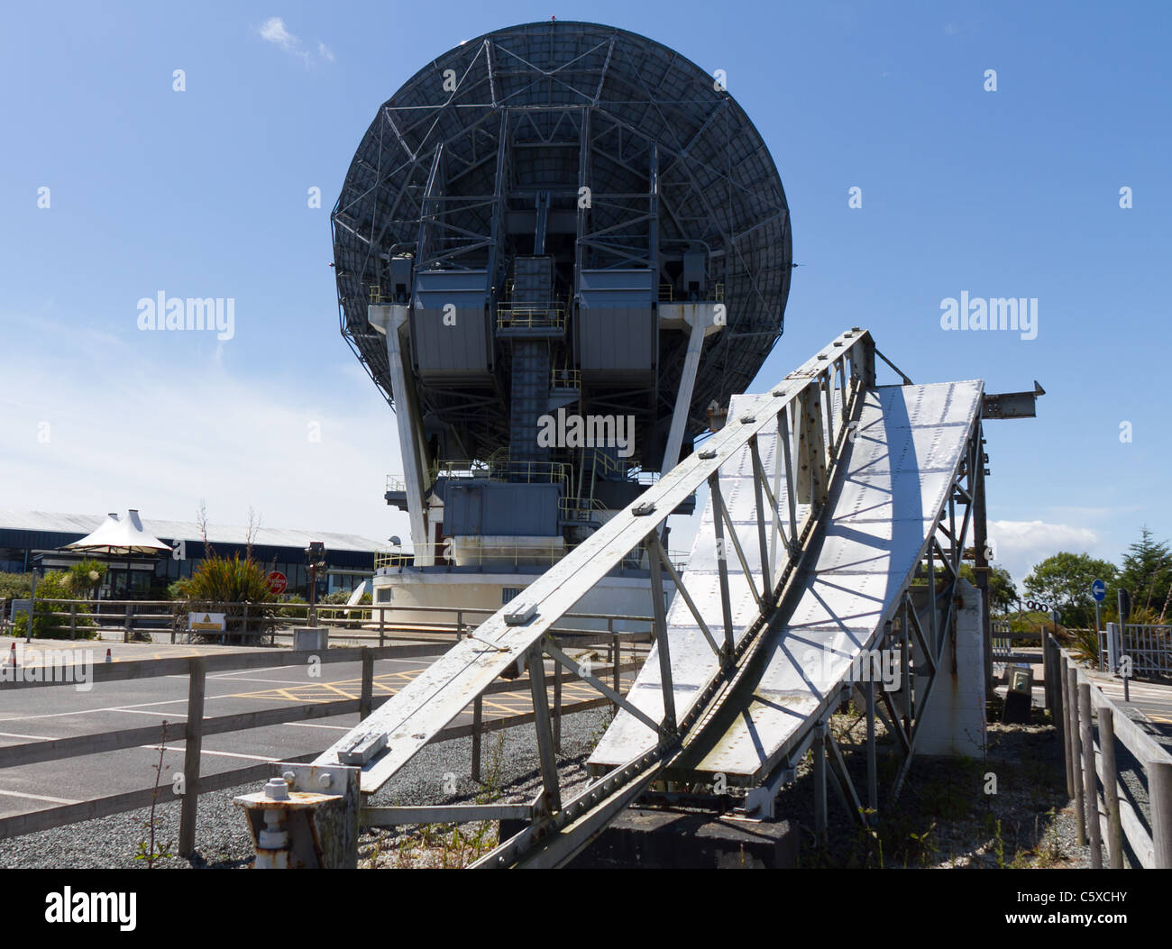Arthur the first parabolic dish antenna at Goonhilly Earth Station in Cornwall Stock Photo