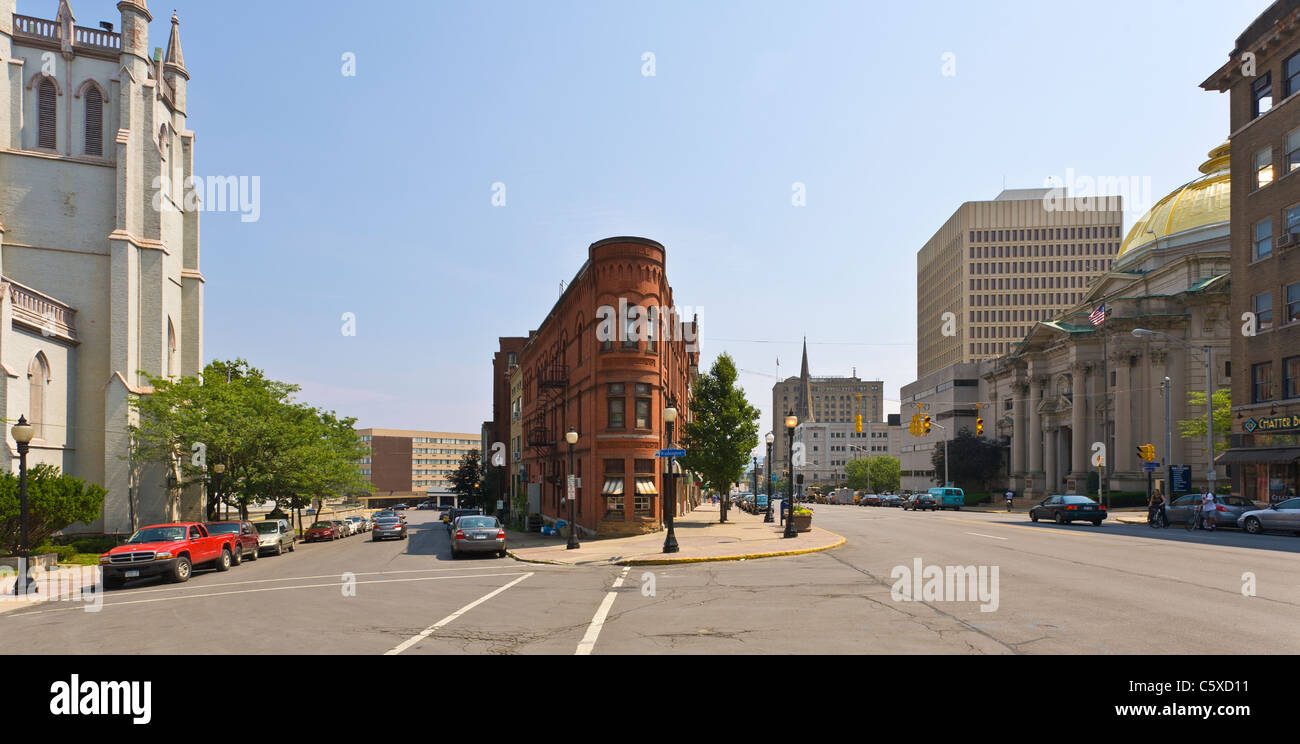 Genesee Street in downtown Utica New York Stock Photo Alamy