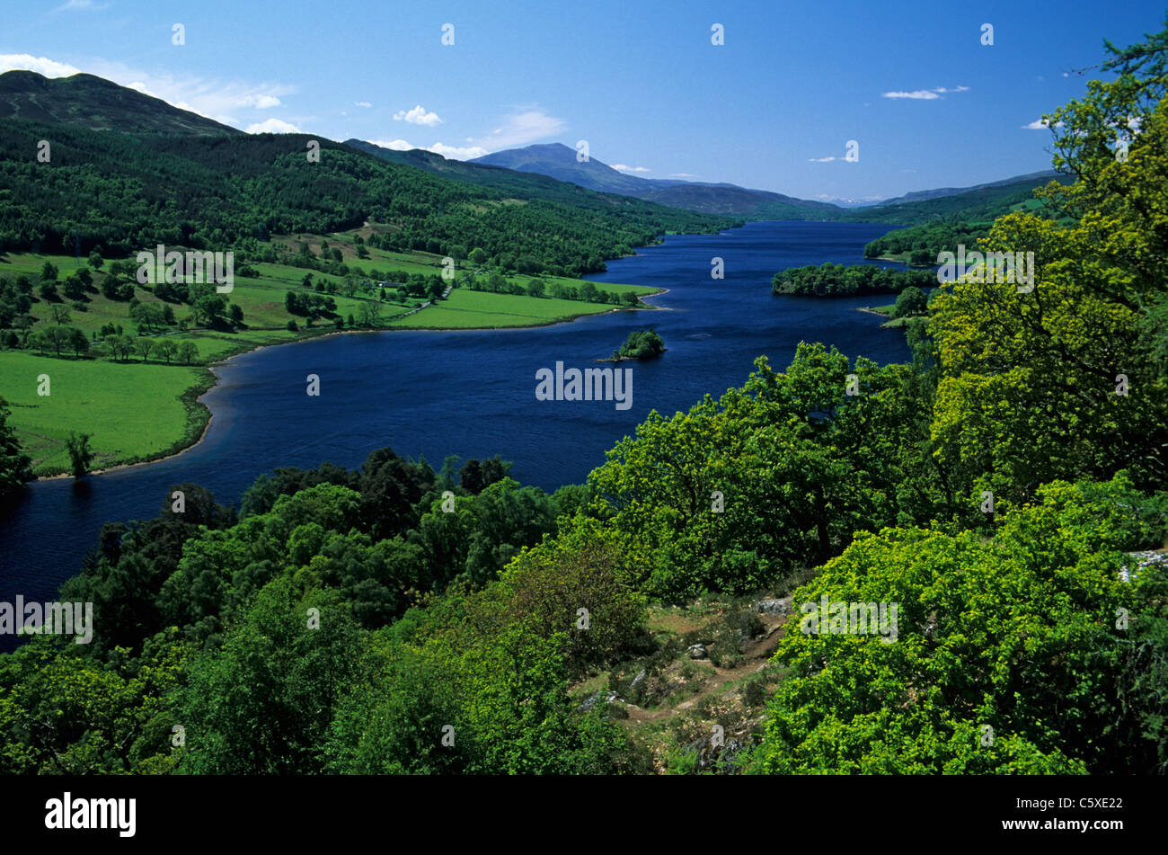 Queen's View Loch Tummel Scotland, UK LA002742 Stock Photo - Alamy