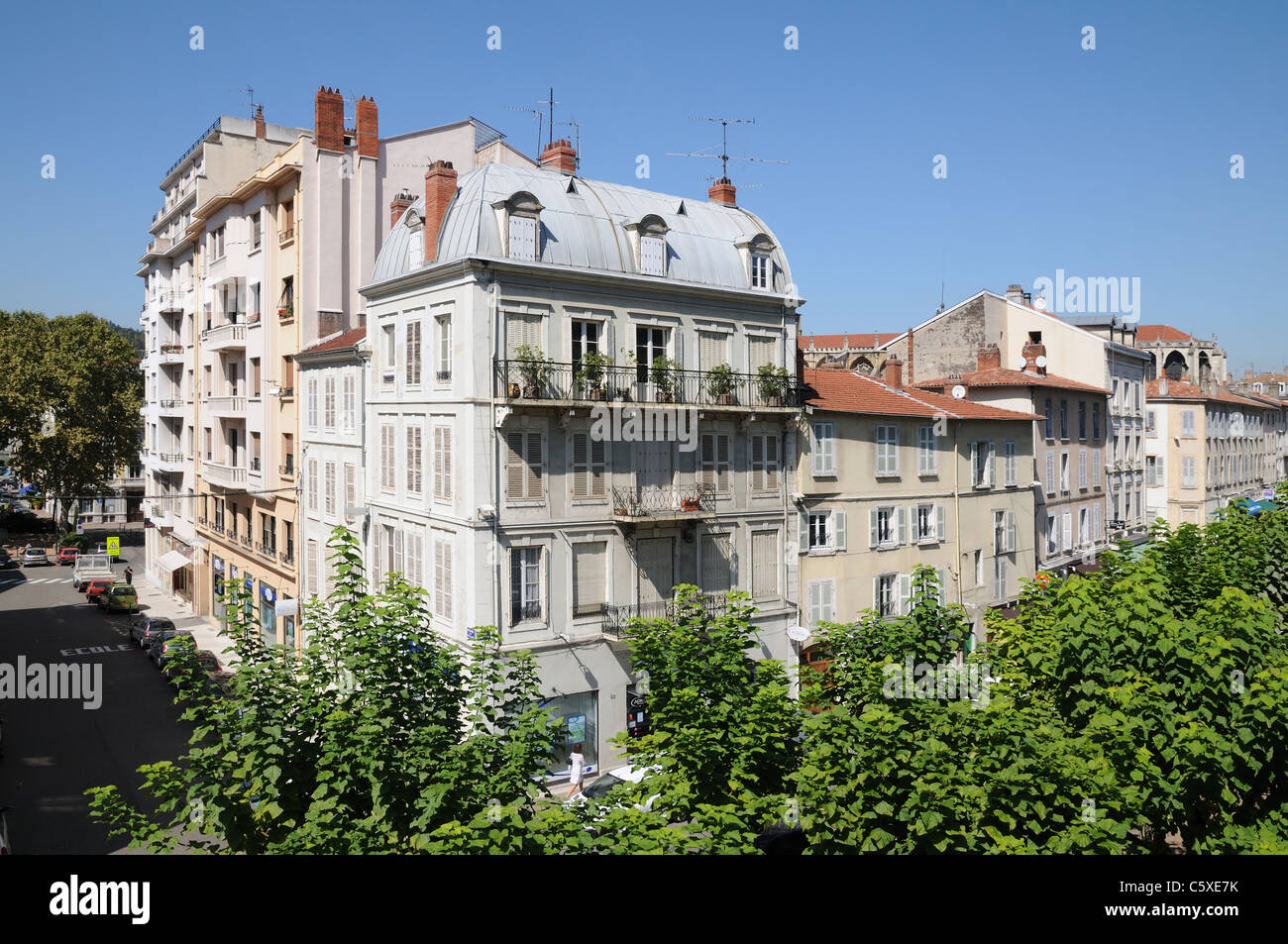 Typical French architecture in Vienne France Stock Photo