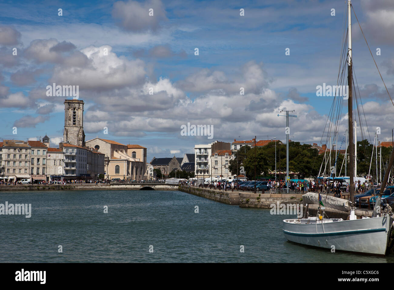 Lighthouse in the old harbour from La Rochelle, Charente Maritime, France Stock Photo