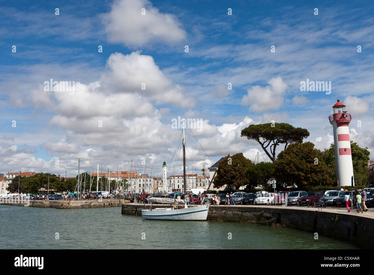 Lighthouse in the old harbour from La Rochelle, Charente Maritime, France Stock Photo