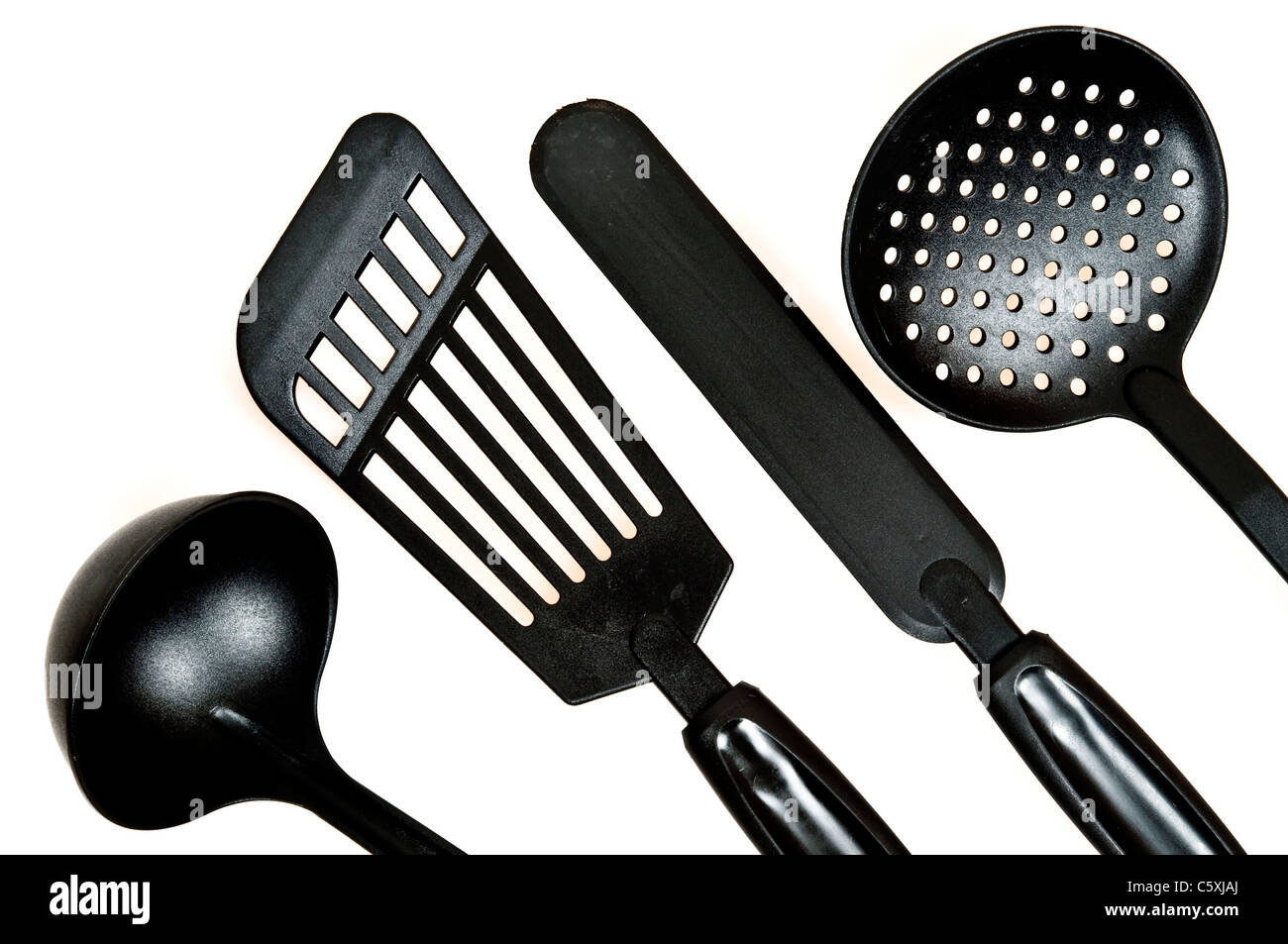 Isolated group of kitchen utensils Stock Photo