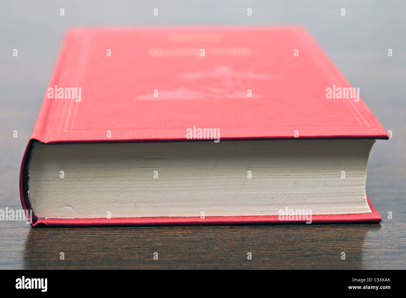 Blank red hardback book cover ready for text or graphic isolated
