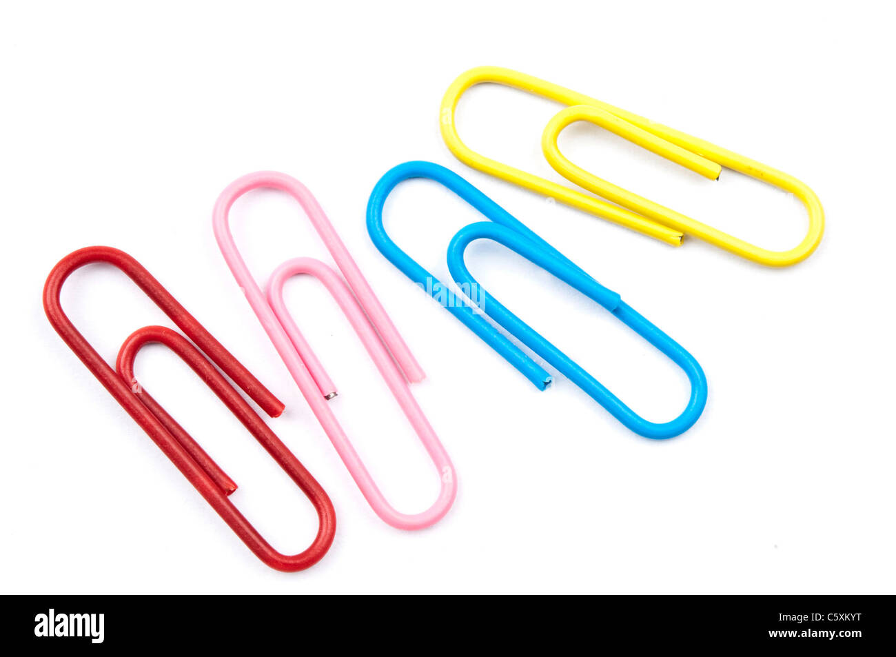 Isolated set of office clips Stock Photo Alamy