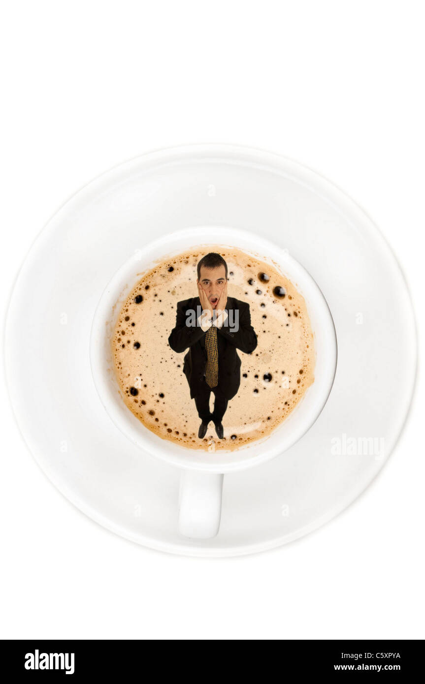 Business concept man black suit Cut Out Stock Images & Pictures - Alamy