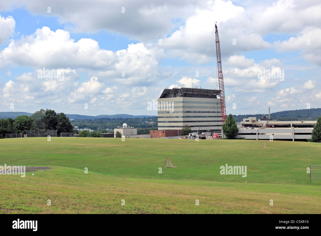 New parking garage under construction at Danbury Hospital, Danbury CT