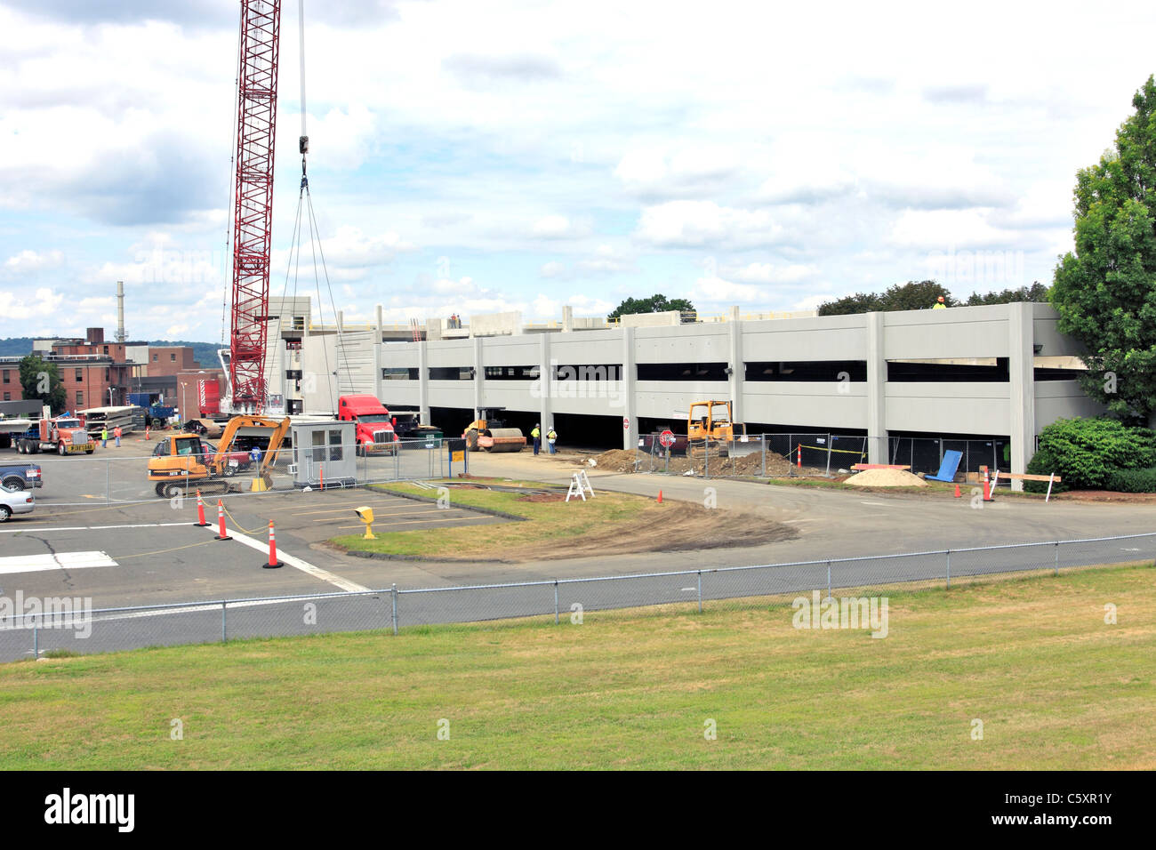 New parking garage under construction at Danbury Hospita,l Danbury CT