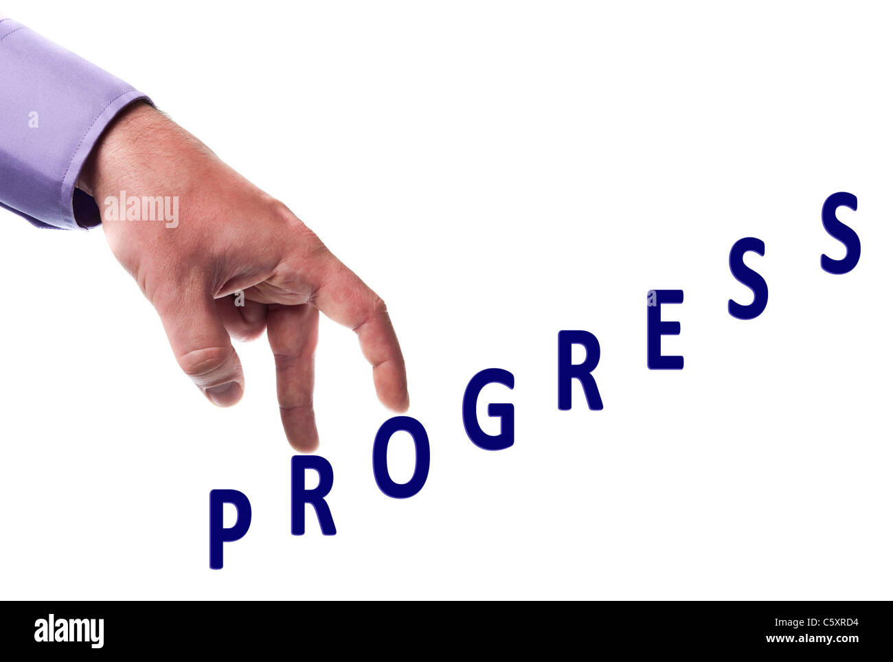 Progress word Stock Photo