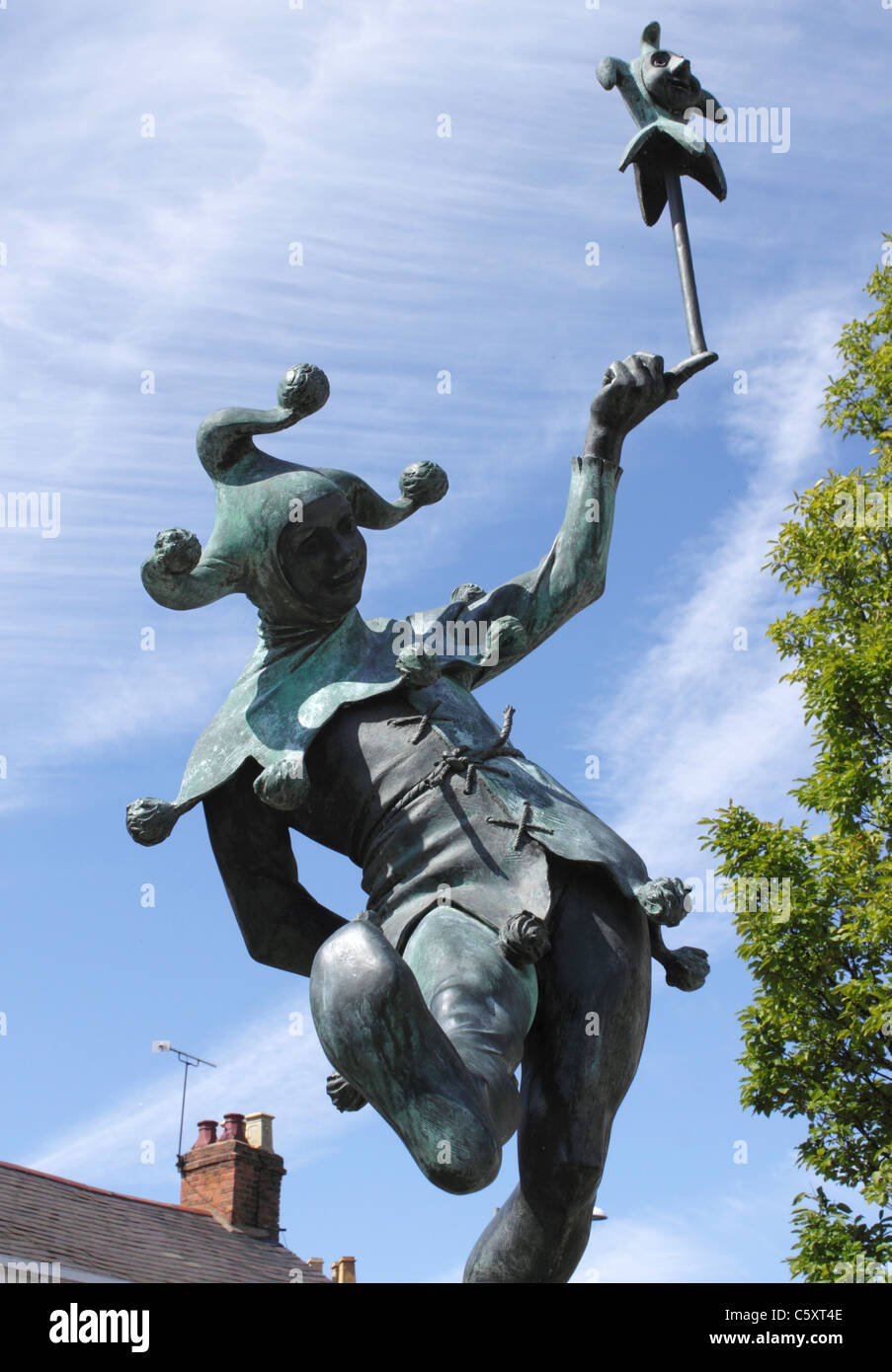 The Jester Statue by James Butler Henley Street Stratford Upon Avon Stock Photo