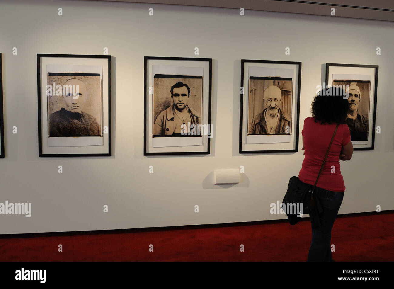 " Polaroids " Exhibition of Julian Schnabel " Niemeyer Center " in Ría of AVILÉS . Principado de Asturias . SPAIN Stock Photo