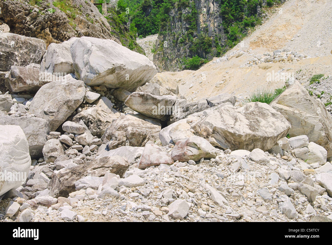 Carrara Marmor Steinbruch - Carrara marble stone pit 20 Stock Photo