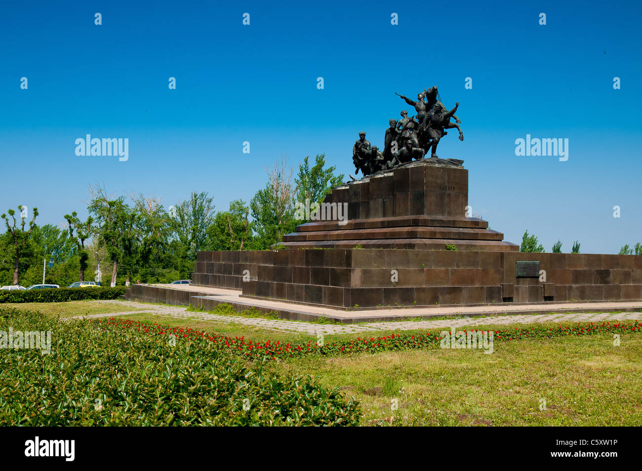 Monument to Chapaev (the hero of the Russian civil war) In Samara, Russia Stock Photo