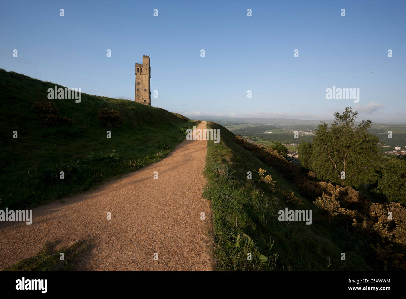 Castle Hill Tower, on  Castle Hill, Huddersfield, Kirklees, West Yorkshire. Stock Photo