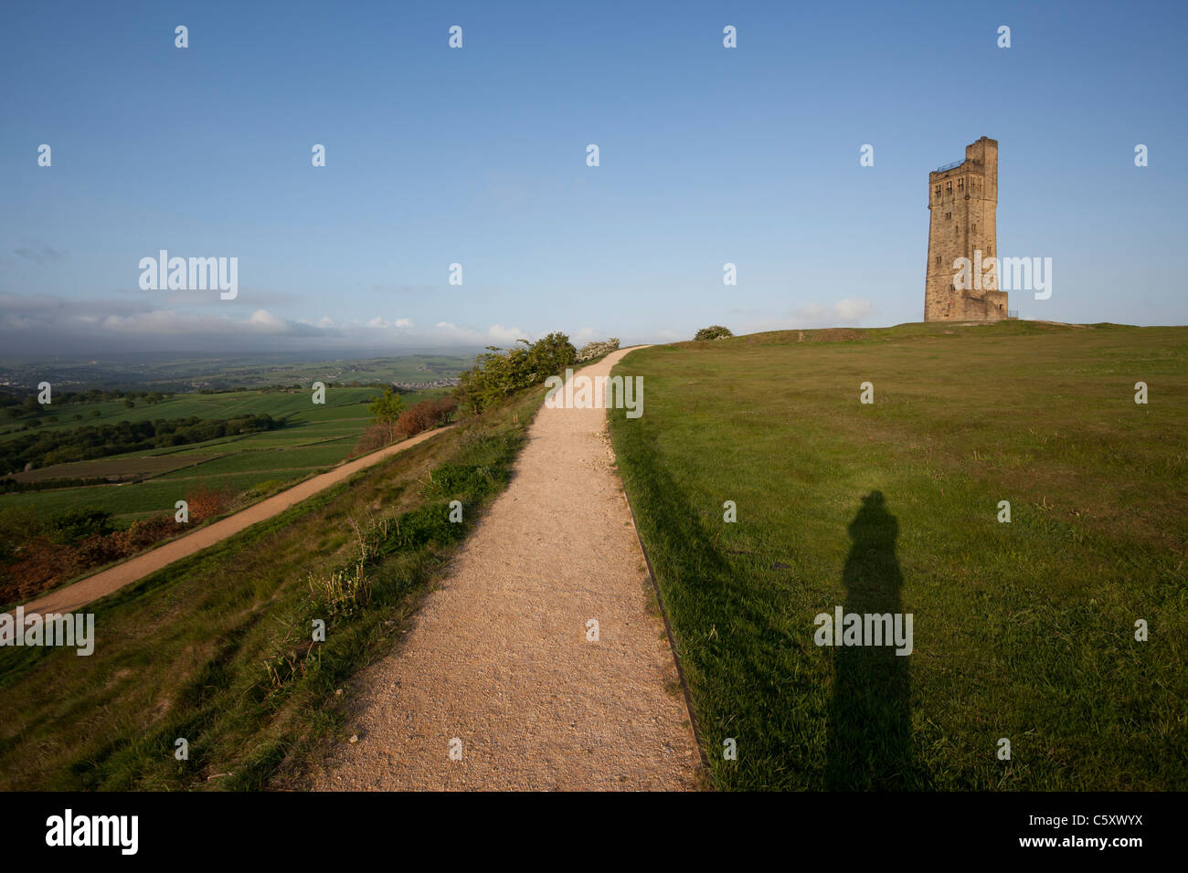 Castle Hill Tower, on  Castle Hill, Huddersfield, Kirklees, West Yorkshire. Stock Photo