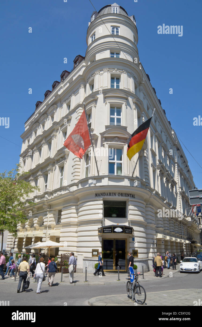 Mandarin Oriental Hotel Neo-Renaissance facade, Munich, Germany Stock Photo