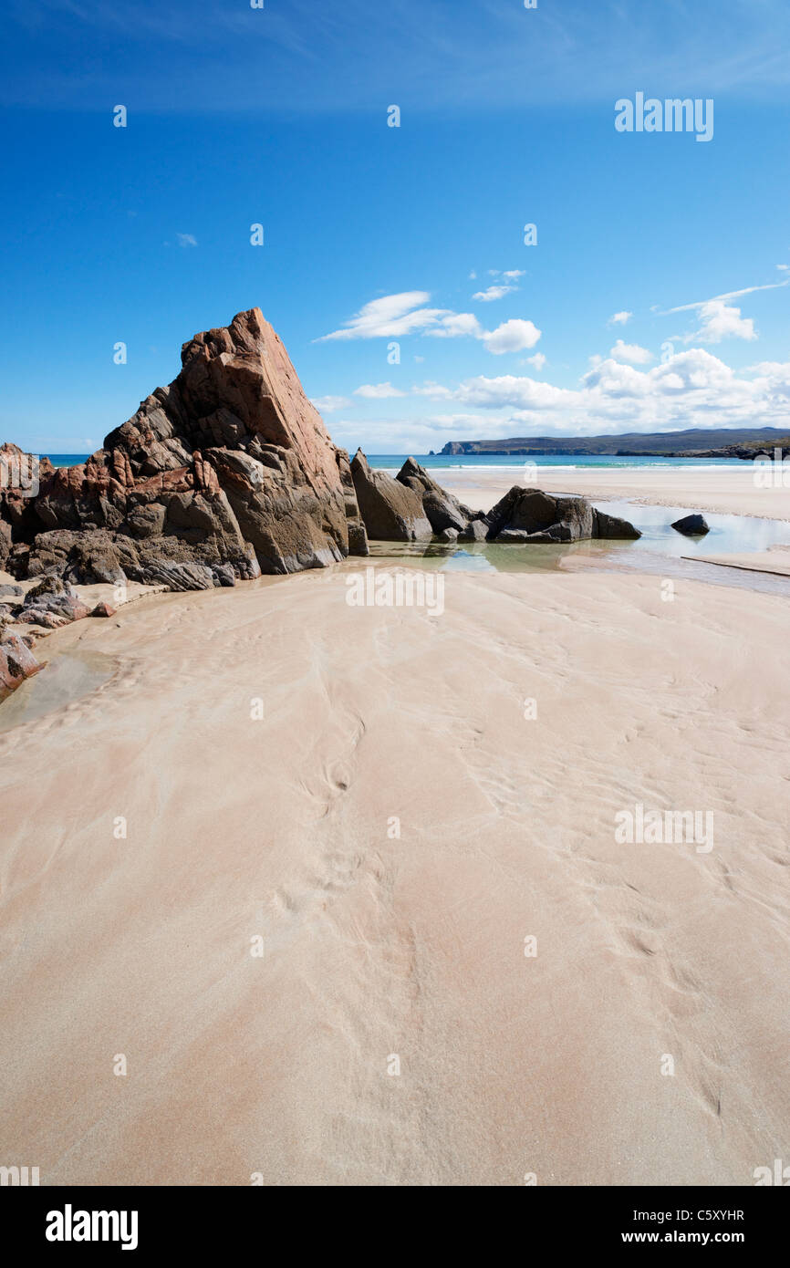 Traigh Allt Chailgeag, a beach near Durness, Sutherland, Highland, Scotland, UK. Stock Photo